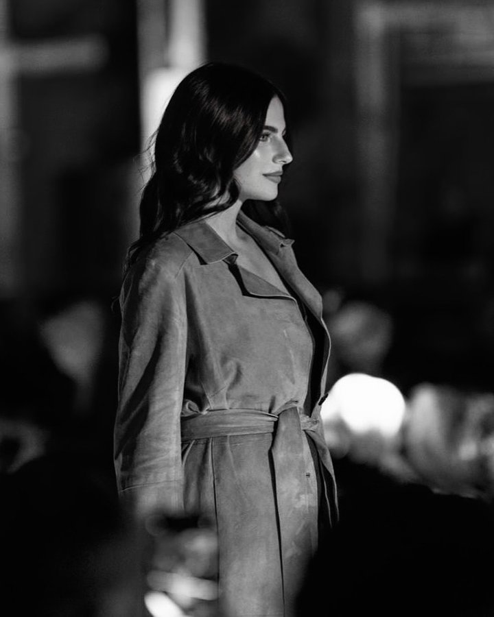 Instagram post by @kellypiquet for Marc Cain. Caption reads: Pit Stop in Berlin for the @MarcCain show....