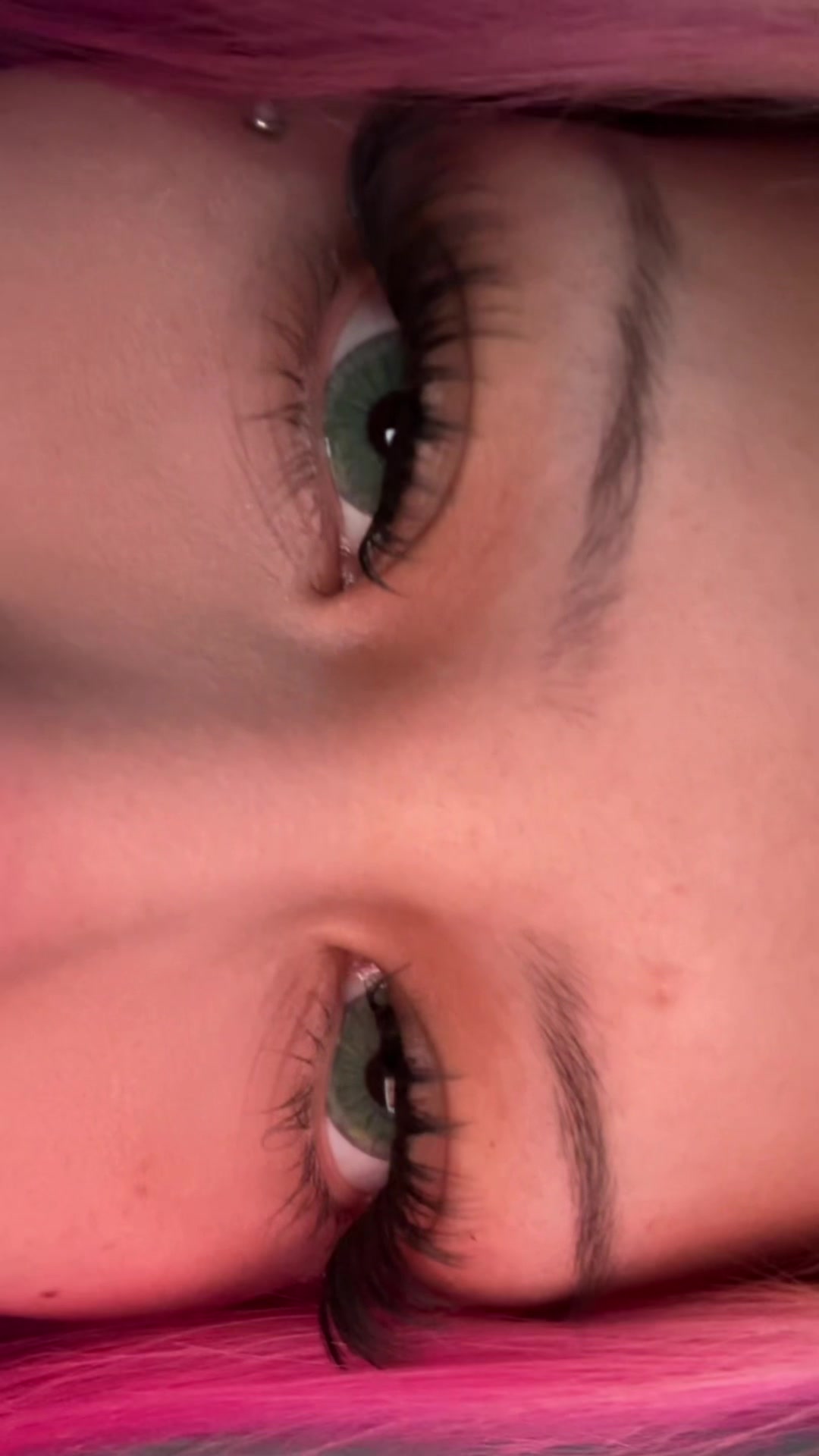 TikTok post by @mygfsosexc for Eyemoody. Caption reads: Aurora green contacts from @Eyemoody Colored....