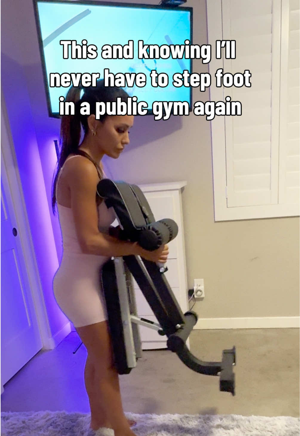 TikTok post by @mock2pac for Lifepro Fitness. Caption reads: Roman chair @lifepro #homegym#workout#fitness #fyp.