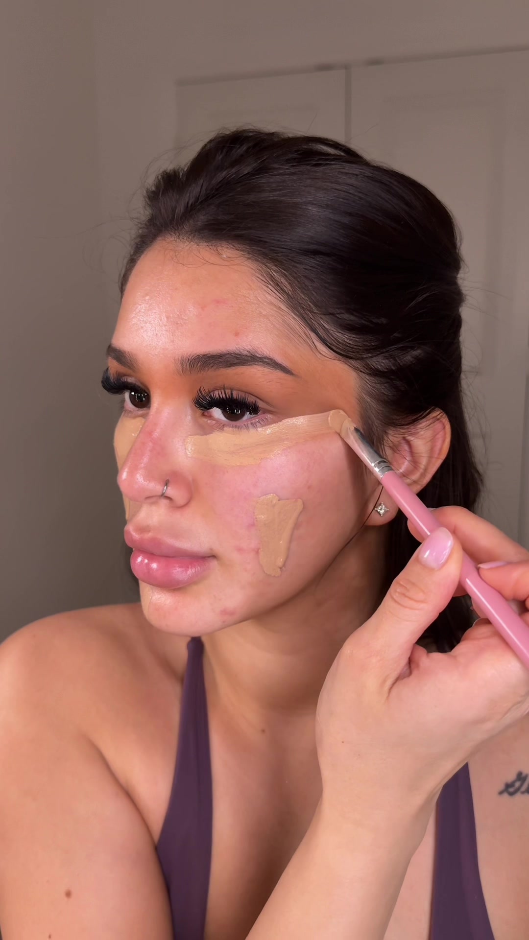 TikTok post by @prettylittlelex for Morphe. Caption reads: Okkk I’m doing my brows tomorrow not too much 😔🤝....