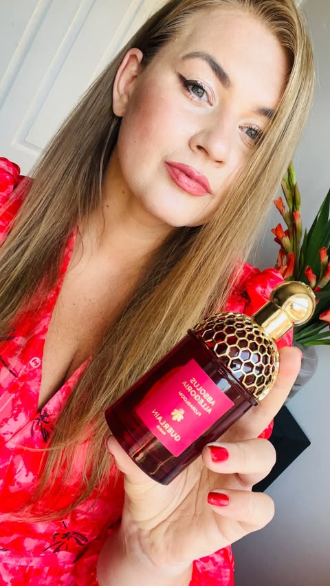 Instagram post by @bee.b.eauty for The Perfume Shop. Caption reads: [...] you to @guerlain and @mavencommspr....