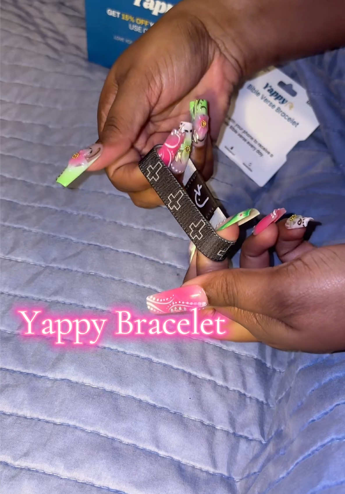 TikTok post by @iam_moniqueshandrea for Yappy Bracelets. Caption reads: @Yappy Bracelets … Sometimes we need a little....