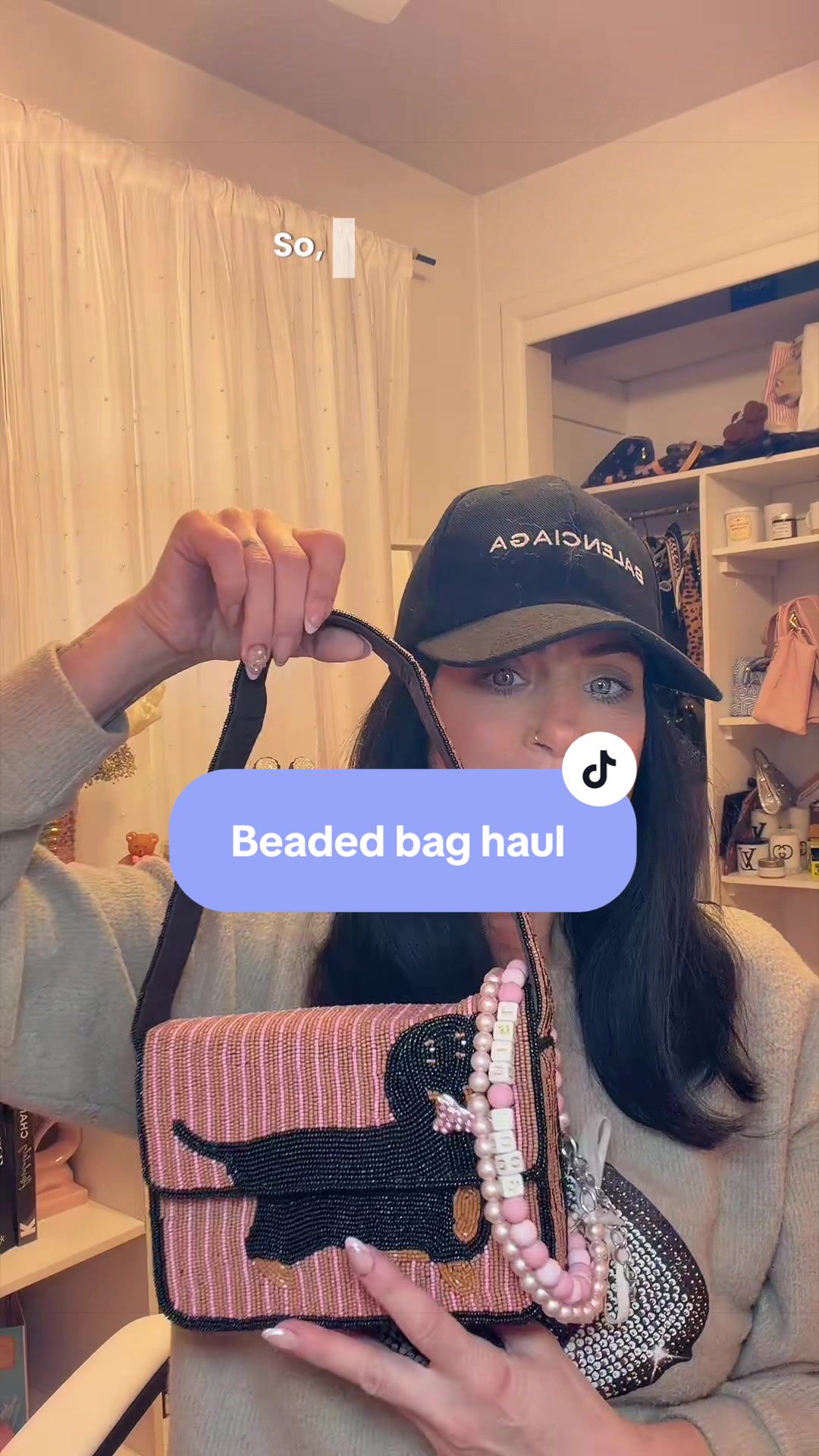 TikTok post by @jenniferleigh496 for Ross Dress for Less. Caption reads: [...] a beaded bag haul from @TJ Maxx @Ross Dress....