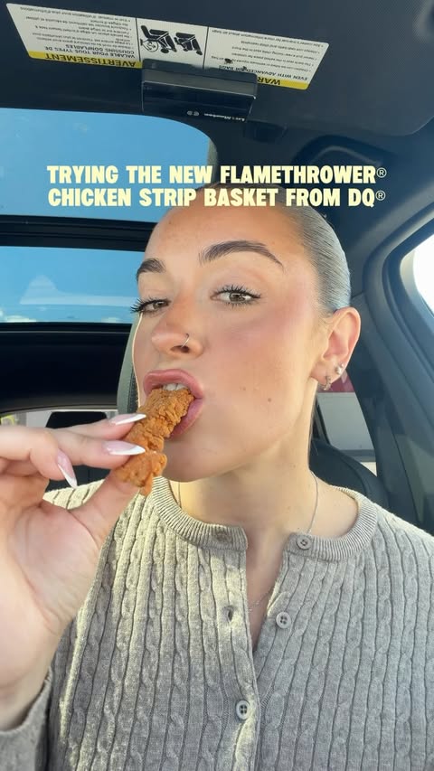 Instagram post by @_madswellness for Dairy Queen. Caption reads: Crispy on the outside, tender on the inside, with....