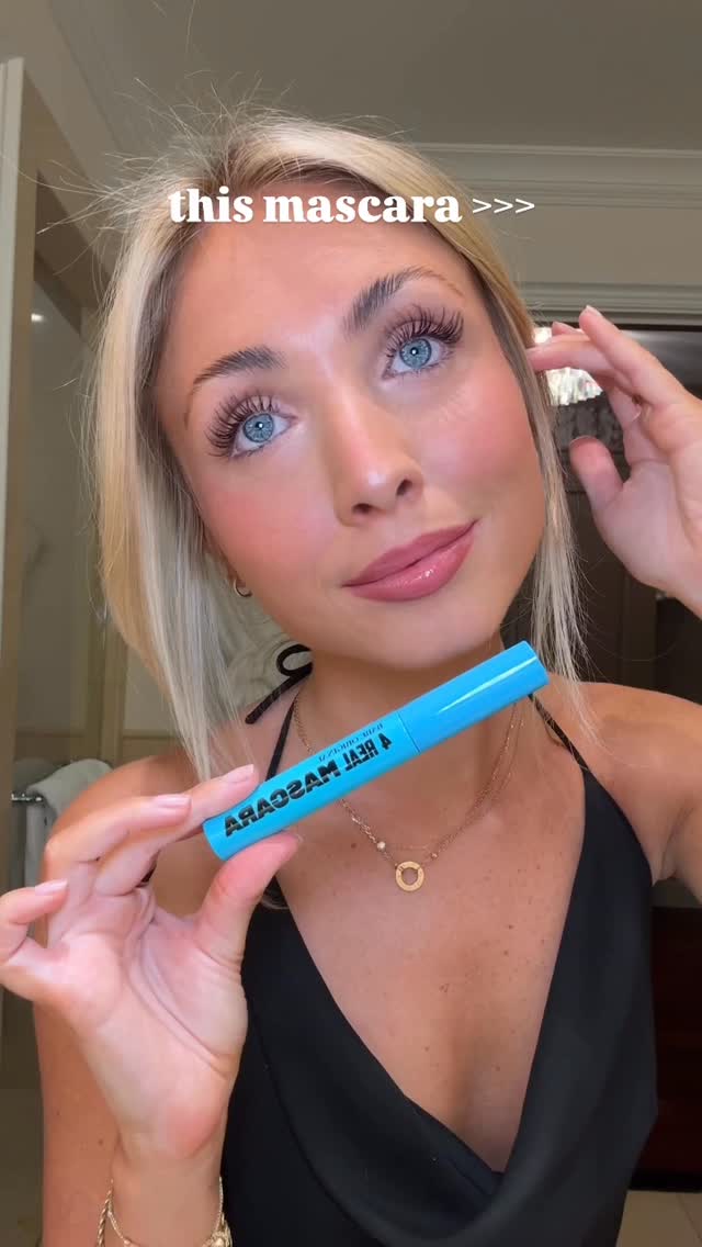 Instagram post by @katieraym0nd for Babe Original. Caption reads: 4 REAL 4 LIFE @babeoriginal #fyp #mascara #lashes.