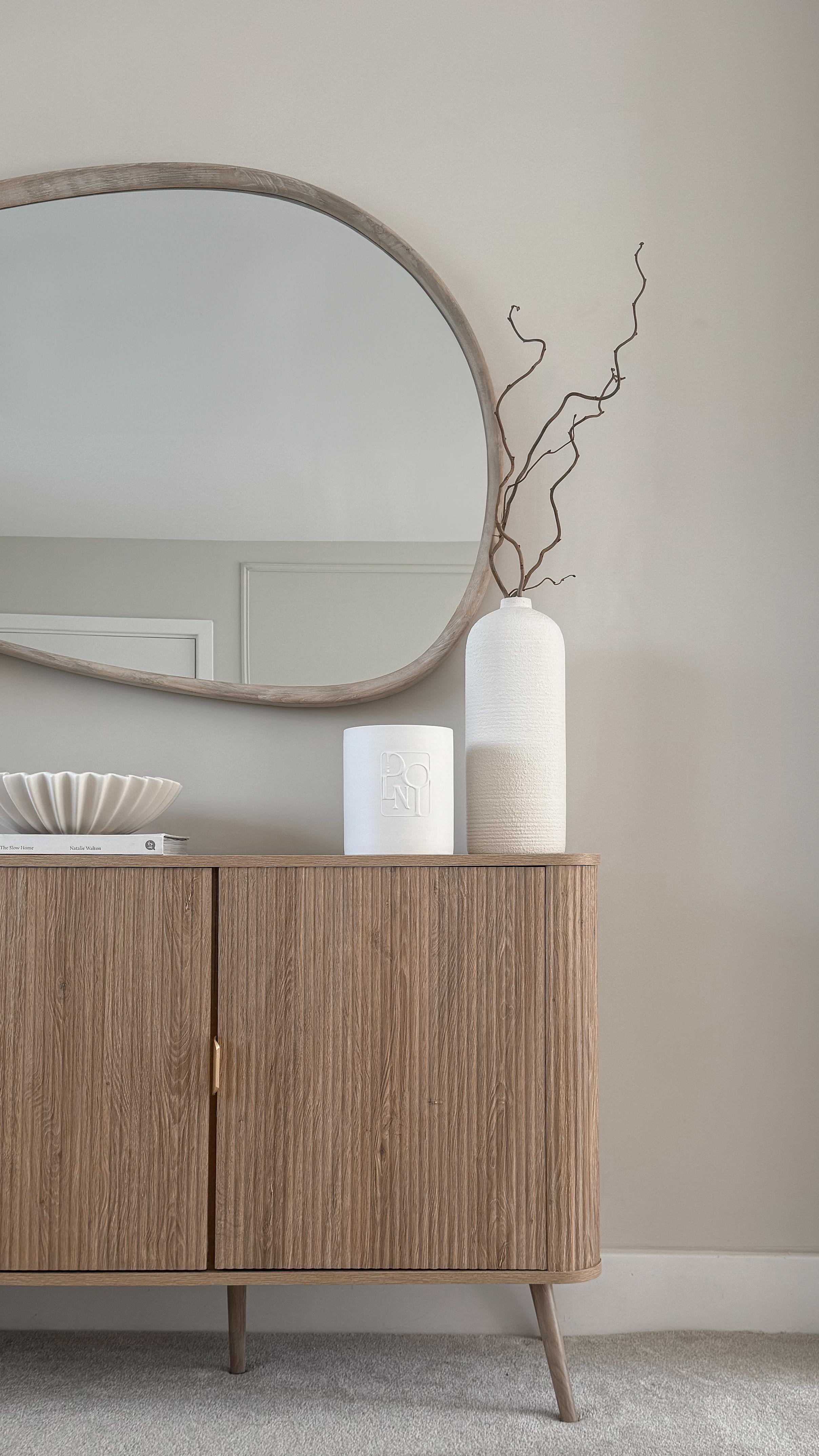 Instagram post by @athomewithrossi for Dusk. Caption reads: Part 2 - Living room makeover! 🔨

Feeling so....