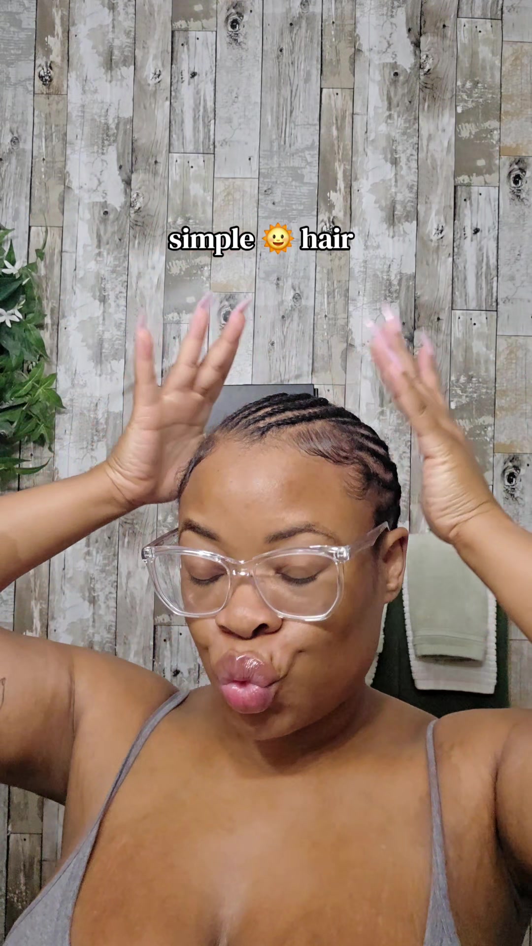 TikTok post by @brittbratstyles for Curlyme. Caption reads: simple summer braids #braids #halfwig....