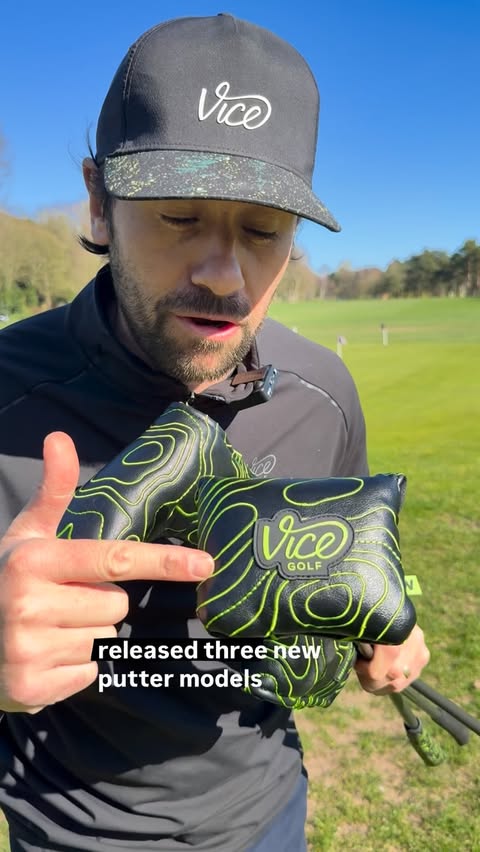 Instagram post by @carlociullogolf for VICE GOLF. Caption reads: Vice Golf just dropped three fresh putters and....