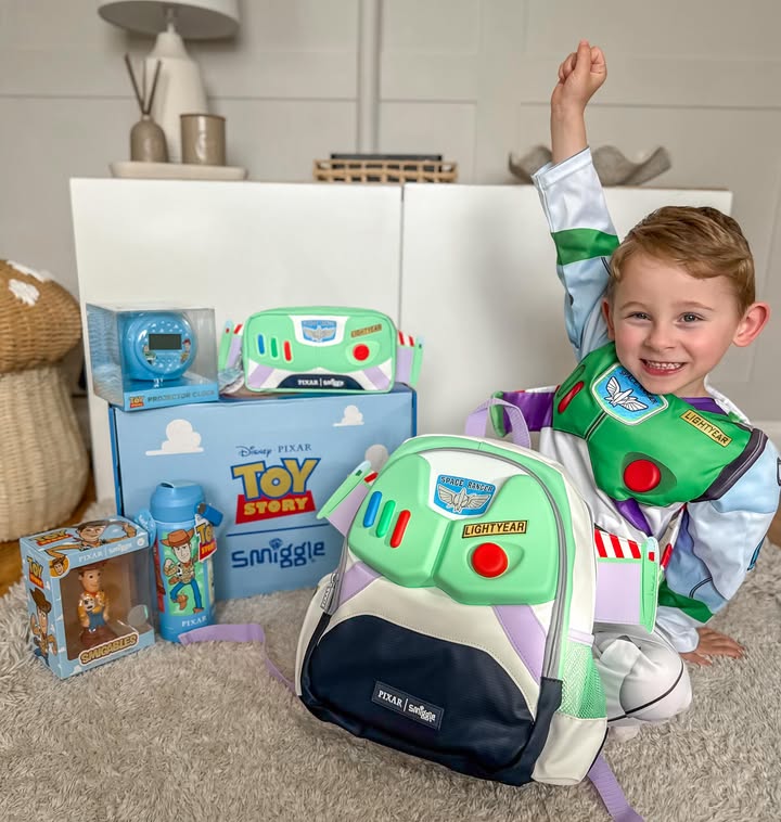 Instagram post by an influencer for Smiggle UK. Caption reads: ad | To infinity and beyond! 🚀 Somewhere along....