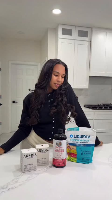 Instagram post by @maryamjhampton for Fresh Thyme. Caption reads: My Daily Wellness Must Haves from Fresh Thyme....