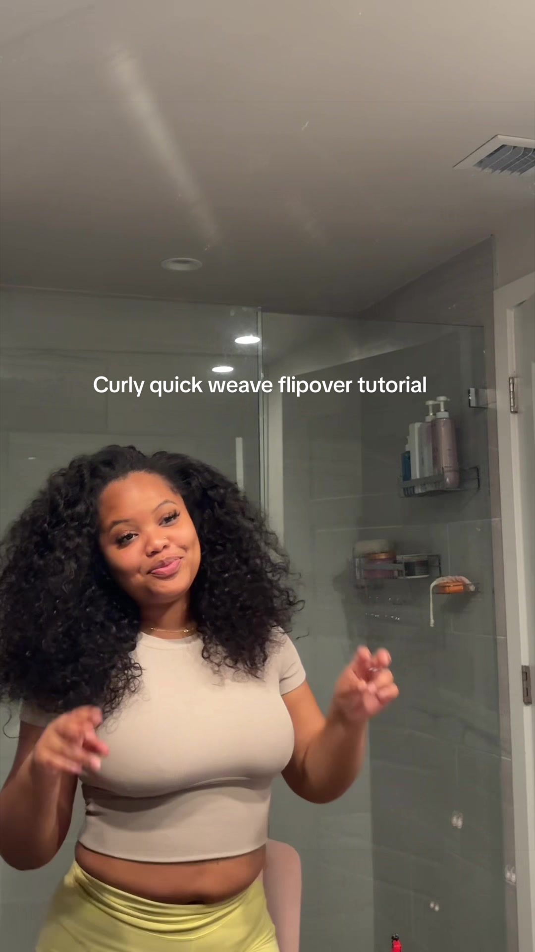 TikTok post by @team.stacie for CurlyMe Hair. Caption reads: Ask and your you shall receive 🩷 @CurlyMe Hair....