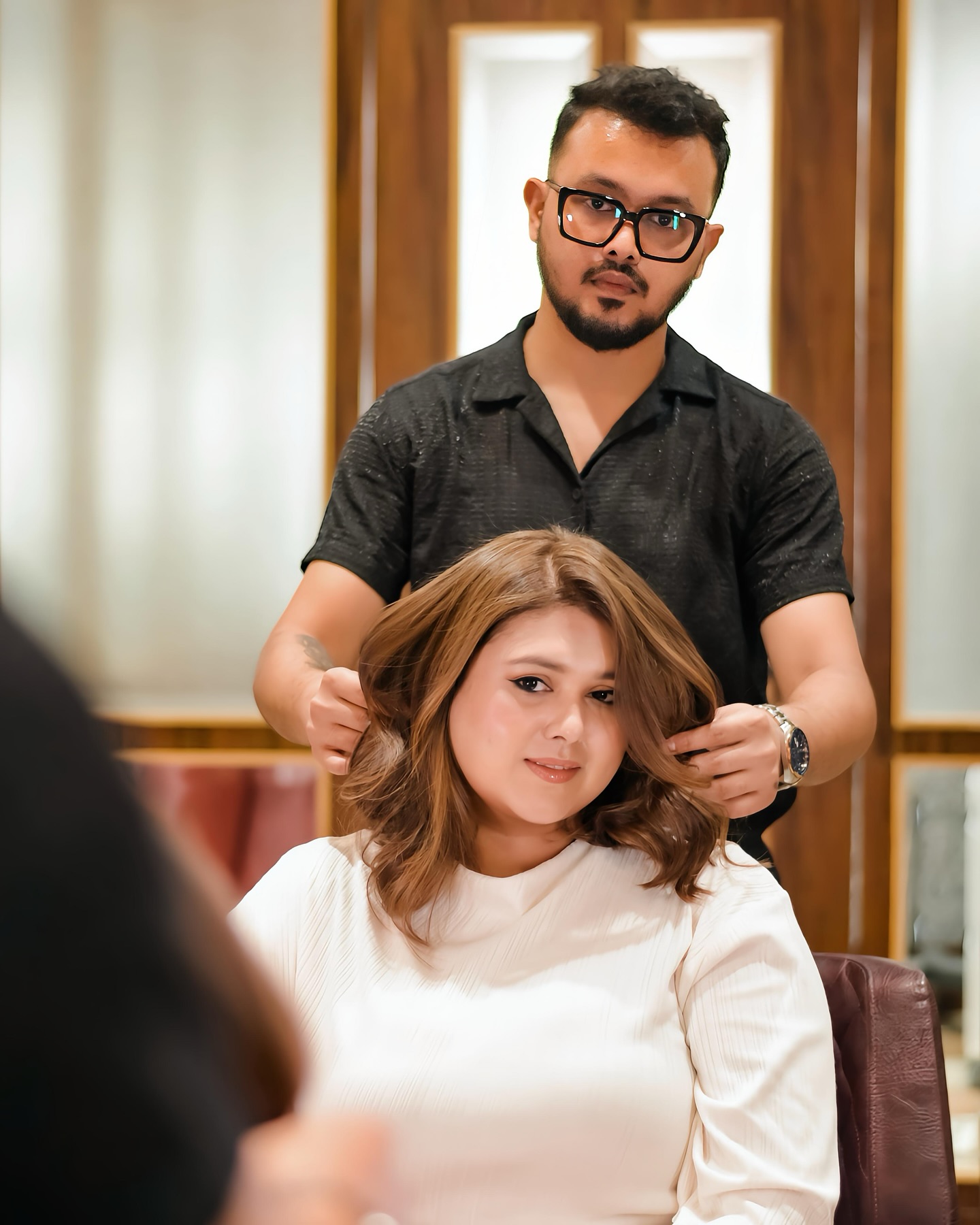 Instagram post by @nivrity_das for L’oréal Professionnel. Caption reads: #AD | Back to being a brown-hair girlie… and how I....