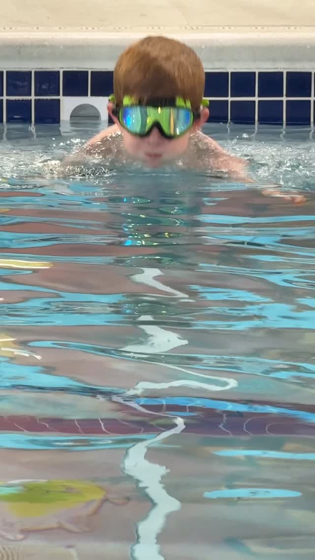 Instagram post by @daveyorgill for Goldfish Swim School. Caption reads: Backpacks? ✅
Lunches packed? ✅
Swim bags? Also....