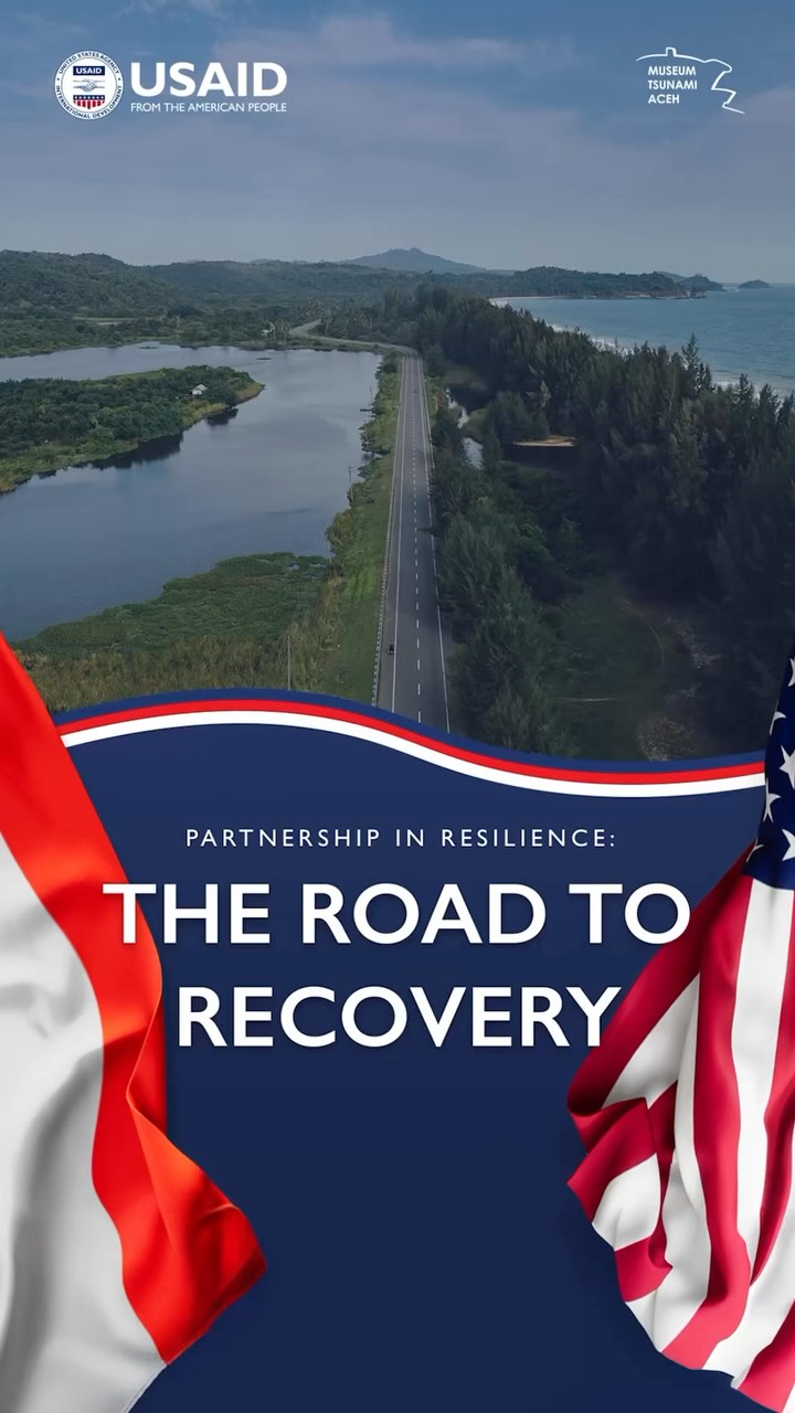 Instagram post by @kementerianpu for U.S. Embassy. Caption reads: [...] @USAIDSavesLives @kementerianpu....