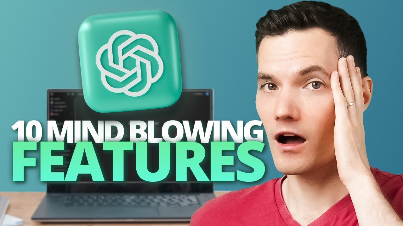 YouTube post by @KevinStratvert for Thinkific. Caption reads: ChatGPT Tips & Features You’re Not Using (But....