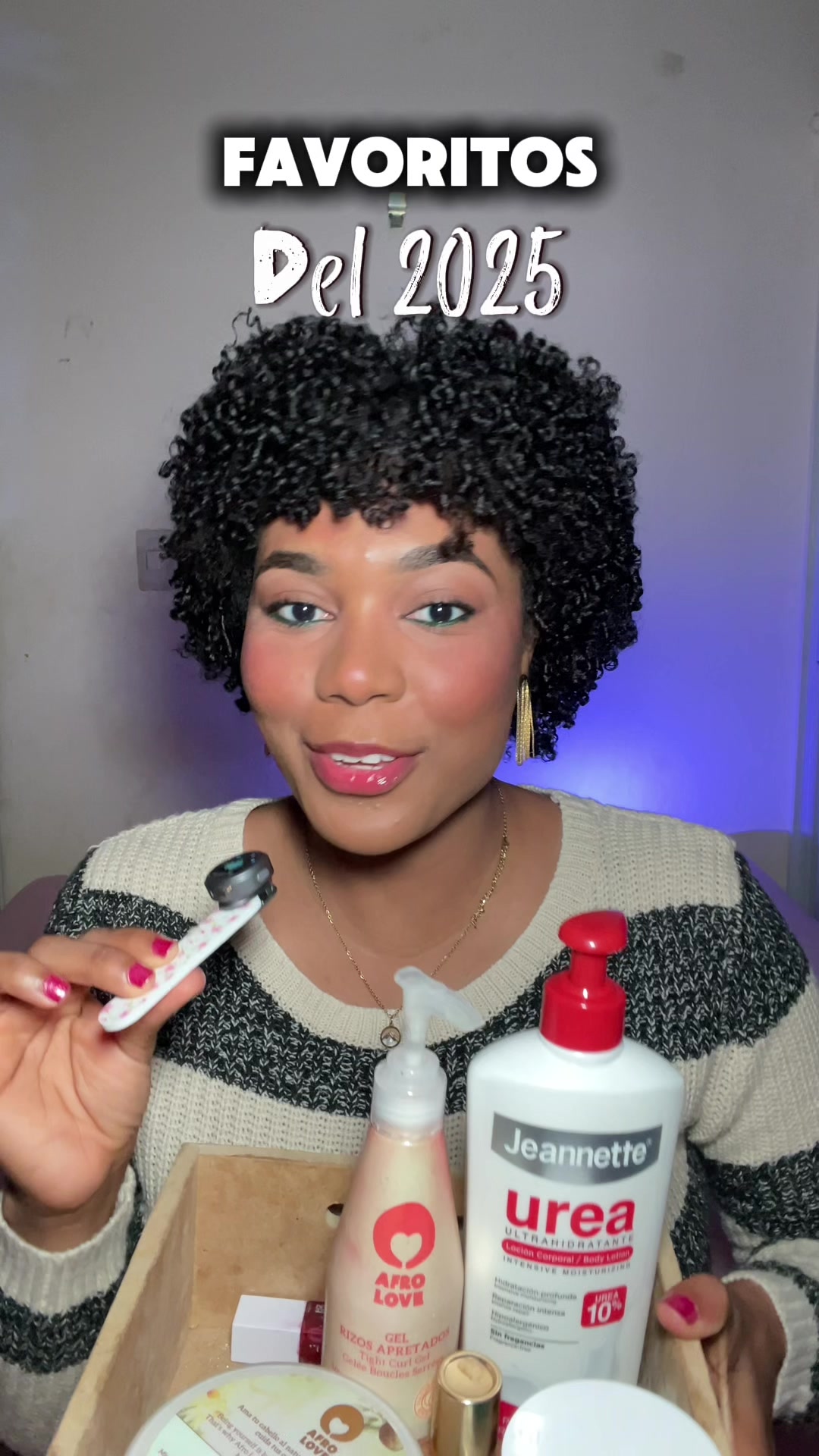 TikTok post by @aslymota03 for Westmore Beauty. Caption reads: #creatorsearchinsights Favoritos del 2025 🥰....