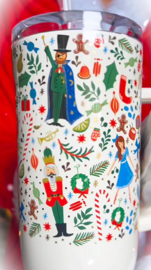 Instagram post by @thepumpkin_queen for Corkcicle. Caption reads: [...] Baby…hurry down the chimney with a new....