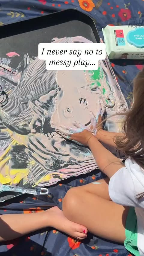 Instagram post by @happyhandsonlearning for Momcozy. Caption reads: [...] we skip it! That’s why I loved having....