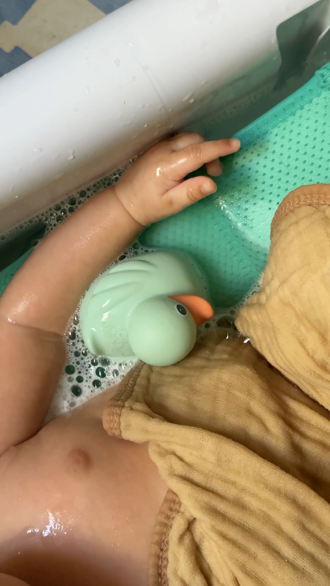 Instagram post by @alison__wu for NOW Foods. Caption reads: #ad In our home, bath time is a family affair. We....