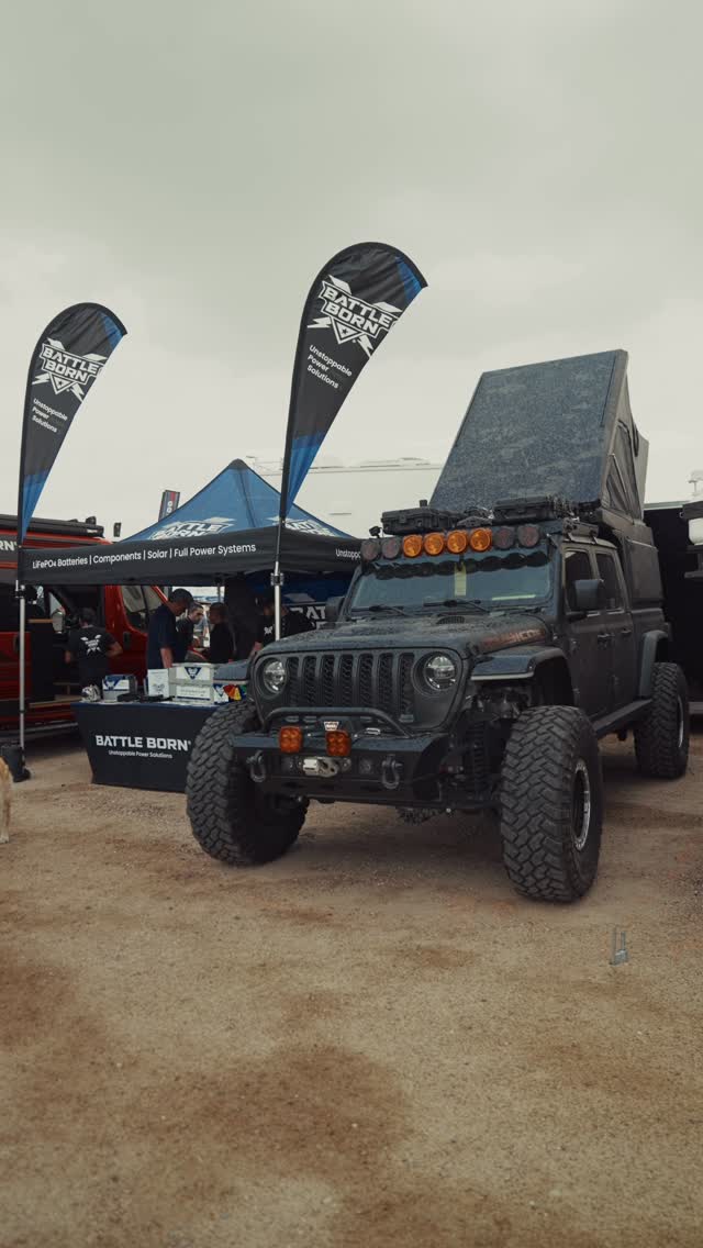 Instagram post by @mike.a.hernandez for Battle Born Batteries. Caption reads: Come find me and mention this reel! Today is the....