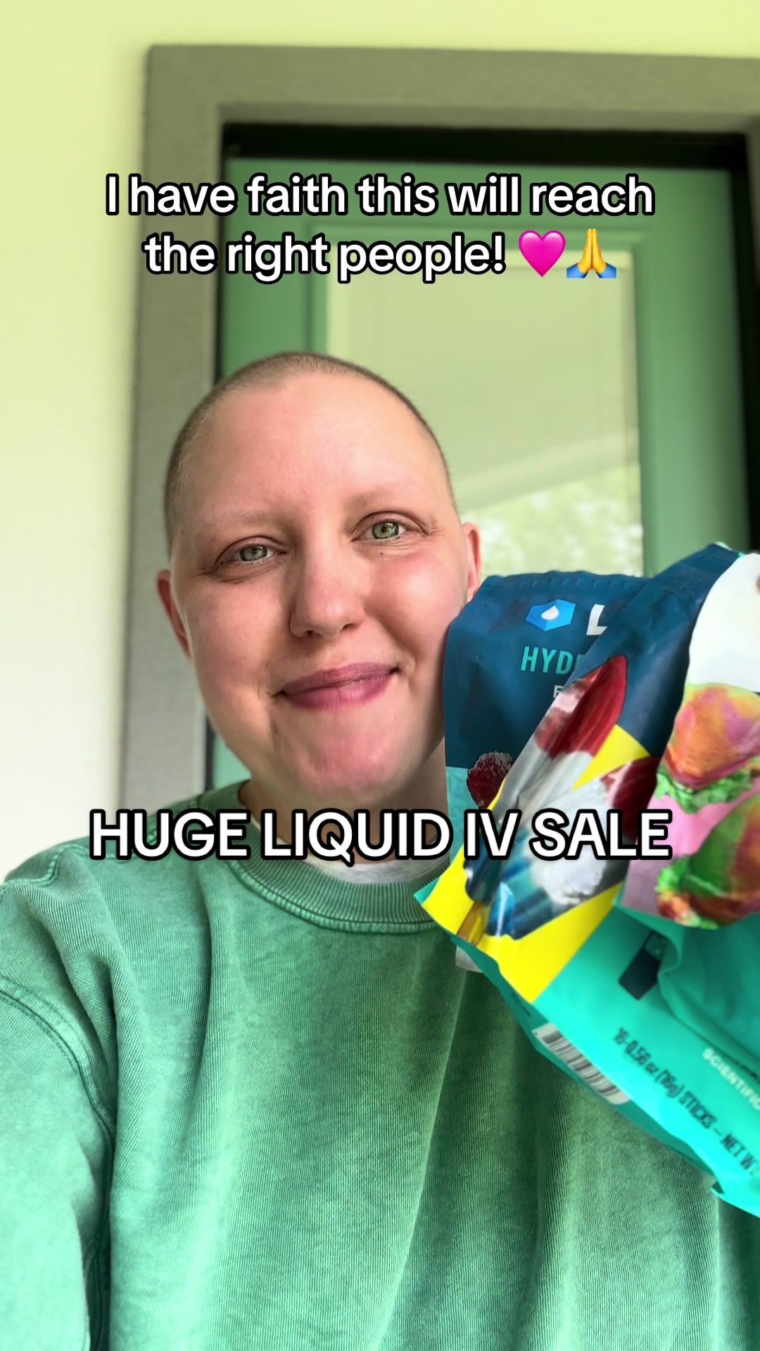 TikTok post by @megtedd for Liquid IV. Caption reads: My family and I are so grateful for @Liquid I.V.....