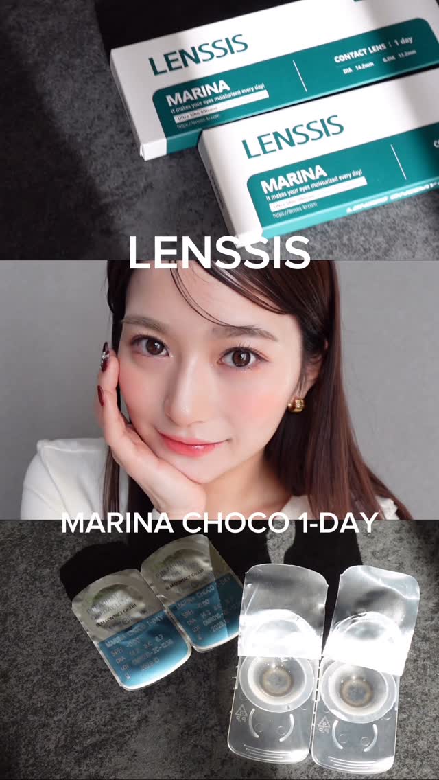 Instagram post by @kanako228m for lenssis jp. Caption reads: カラコン紹介👀短め動画にしてみた🎥

ナチュラルに、目に存在感を与えてくれるカラコン👀🤎
@....