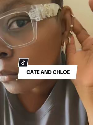 TikTok post by @mitchelettangel for Cate & Chloe Jewelry. Caption reads: The perfect everyday earrings. Pair these with....