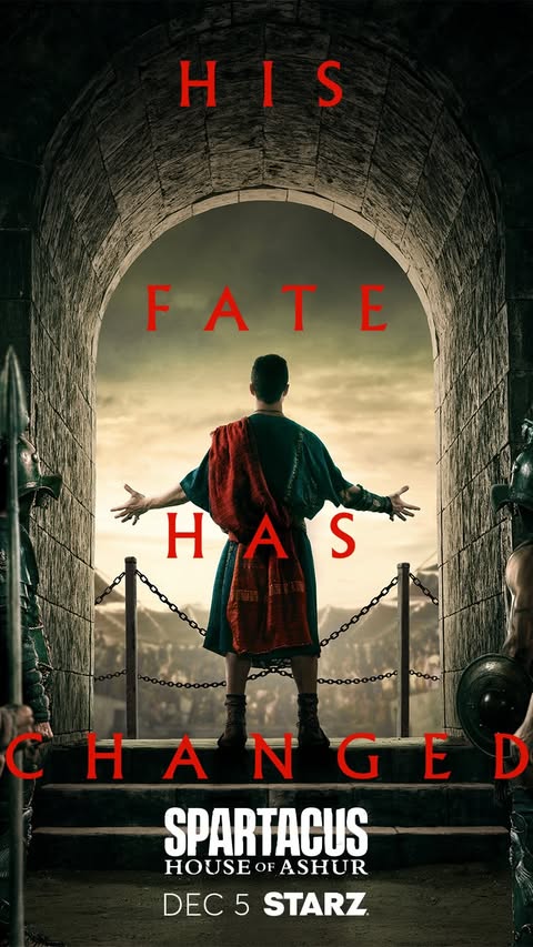 Instagram post by @thedanfeuerriegel for STARZ. Caption reads: [...] House of Ashur spills forth upon STARZ with....