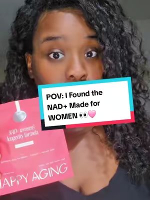 TikTok post by @autumnslife27 for Happy Aging. Caption reads: Happy Aging NAD+ Women’s Longevity Formula [...].