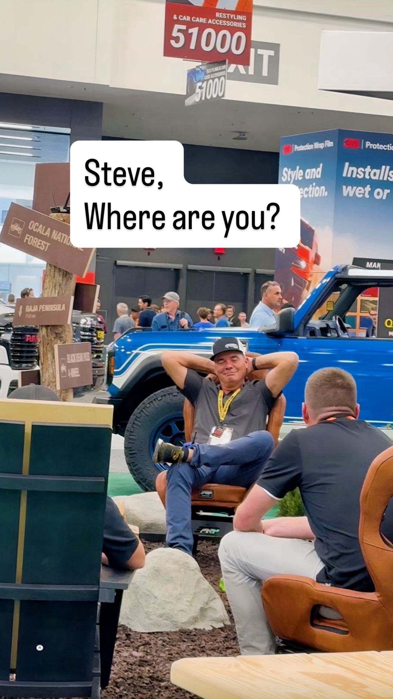 Instagram post by @mattfield777 for Rugged Radios. Caption reads: Lost in SEMA chaos? 

Rugged Radios have you....