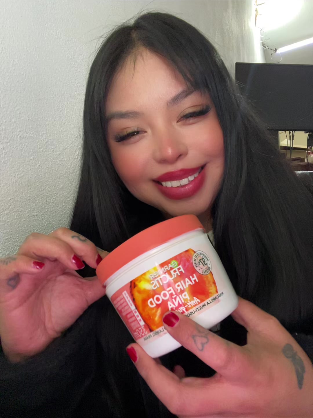 TikTok post by @elyylm for ForMe Tips. Caption reads: #GarnierCuidadoDelCabello #GarnierMX #HairfoodFM....