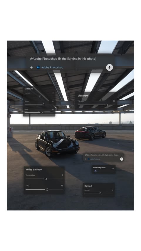 Instagram post by @andrewoptics for Adobe Photoshop. Caption reads: How to make your phone photos look more....