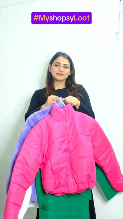 Instagram post by @ruchiwaila for Shopsy. Caption reads: [...] these women’s winter puffers from Shopsy -....
