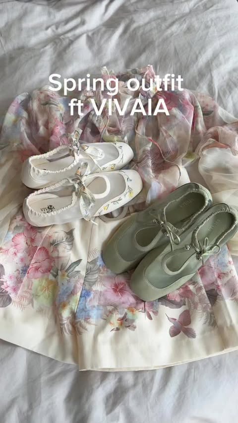 Instagram post by @crucitacampean for VIVAIA. Caption reads: [...] spring outfit with a little help from....