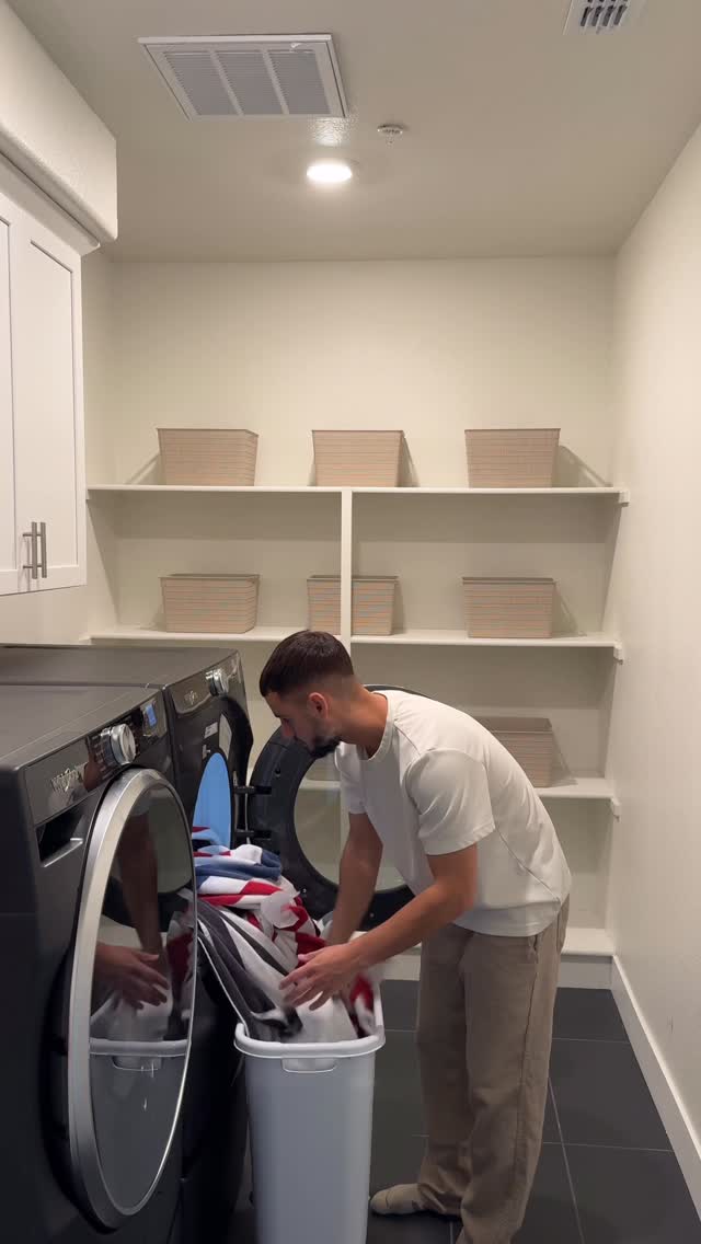 Instagram post by @theeverythingdad for Whirlpool. Caption reads: #ad What’s your biggest laundry ick?  Mine used to....