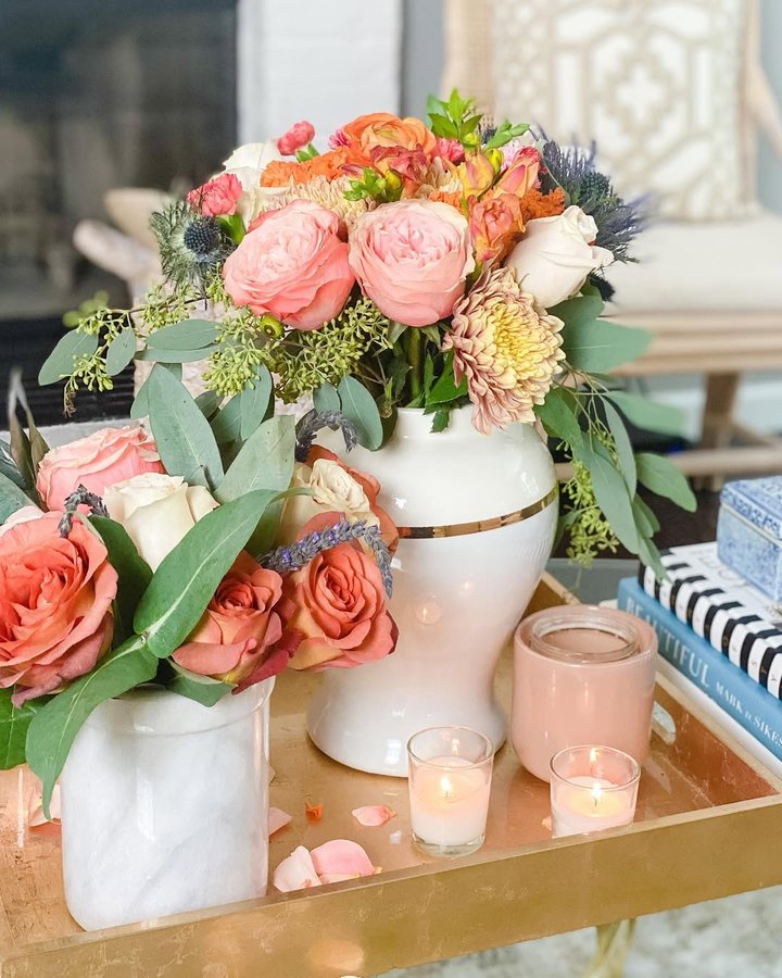 Instagram post by @laurasolensky for UrbanStems. Caption reads: [...] and looking great. I love using UrbanStems....