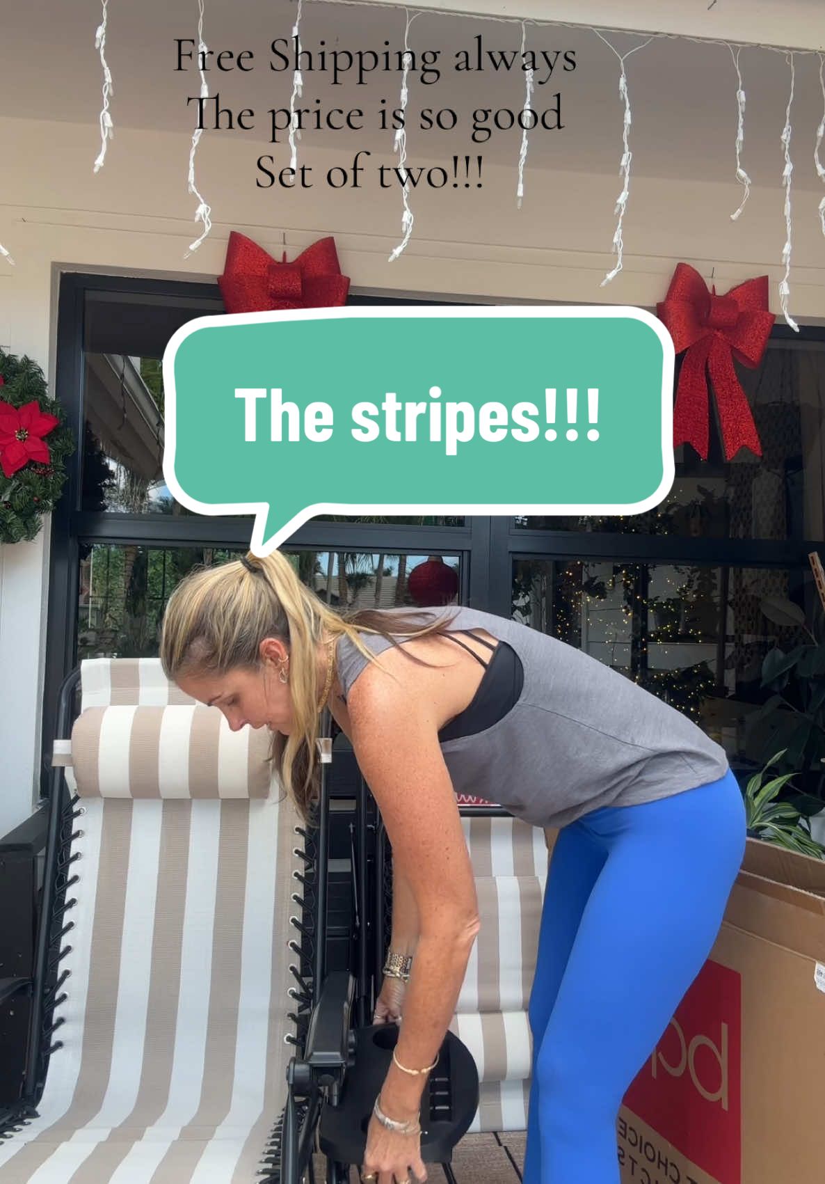 TikTok post by @sofloridagirl for Best Choice Products. Caption reads: [...] of two Zero Gravity Chairs from Best Choice....