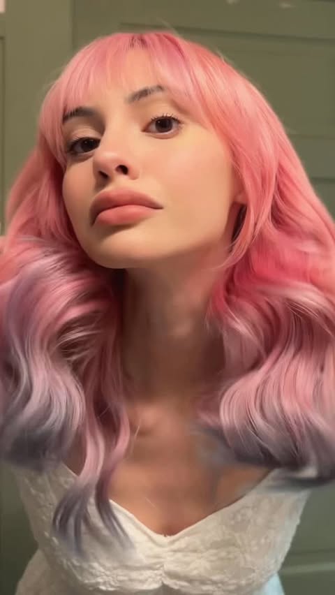 Instagram post by @chelsea.sinclair for oVertone. Caption reads: Festival hair of my dreams with @OvertoneColor! ✨....