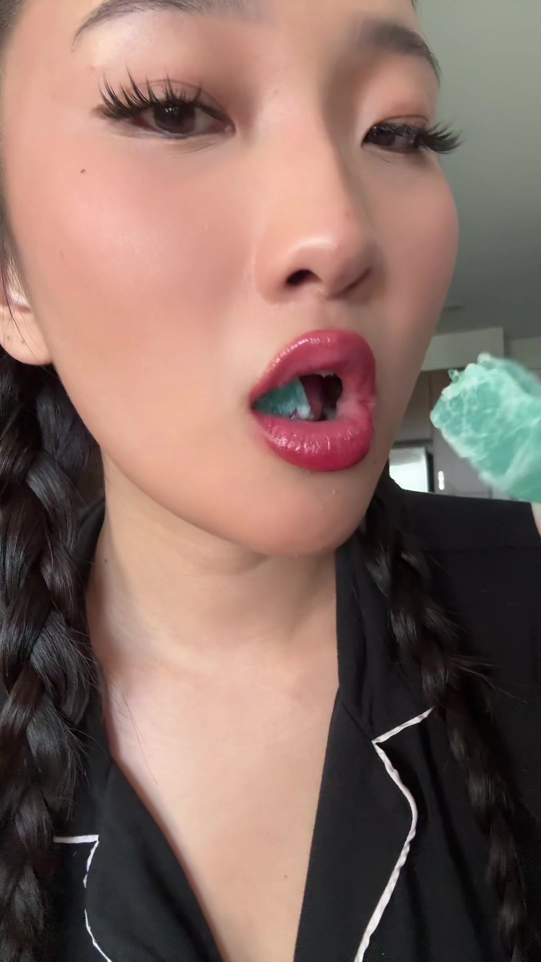 TikTok post by @siamtah for Silky Gem. Caption reads: side quests #asmr #crystalcandyasmr @Silky Gem....