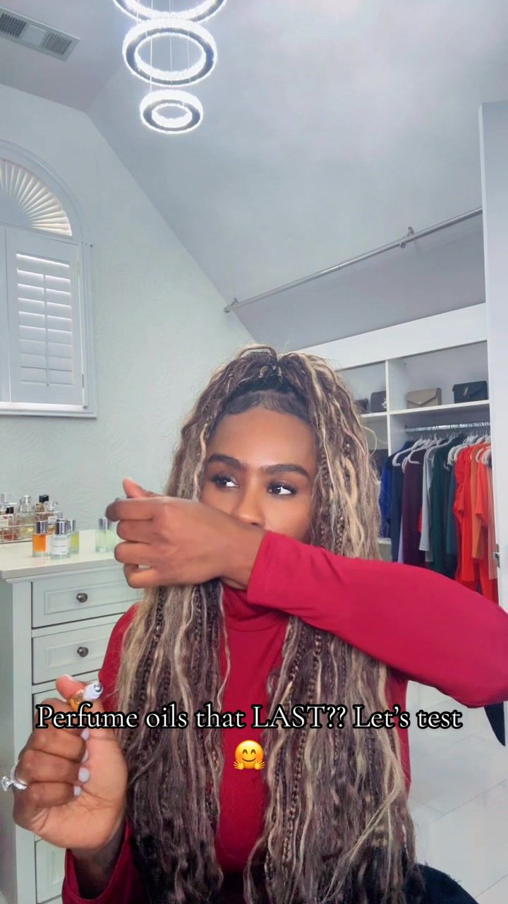 TikTok post by @lovelyme503 for Eternal Perfume Oils. Caption reads: Trying every perfume oil from @Eternal Perfume....