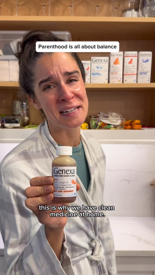 Instagram post by @laurenagans for Genexa. Caption reads: #GenexaPartner Parenthood is all about balance. We....