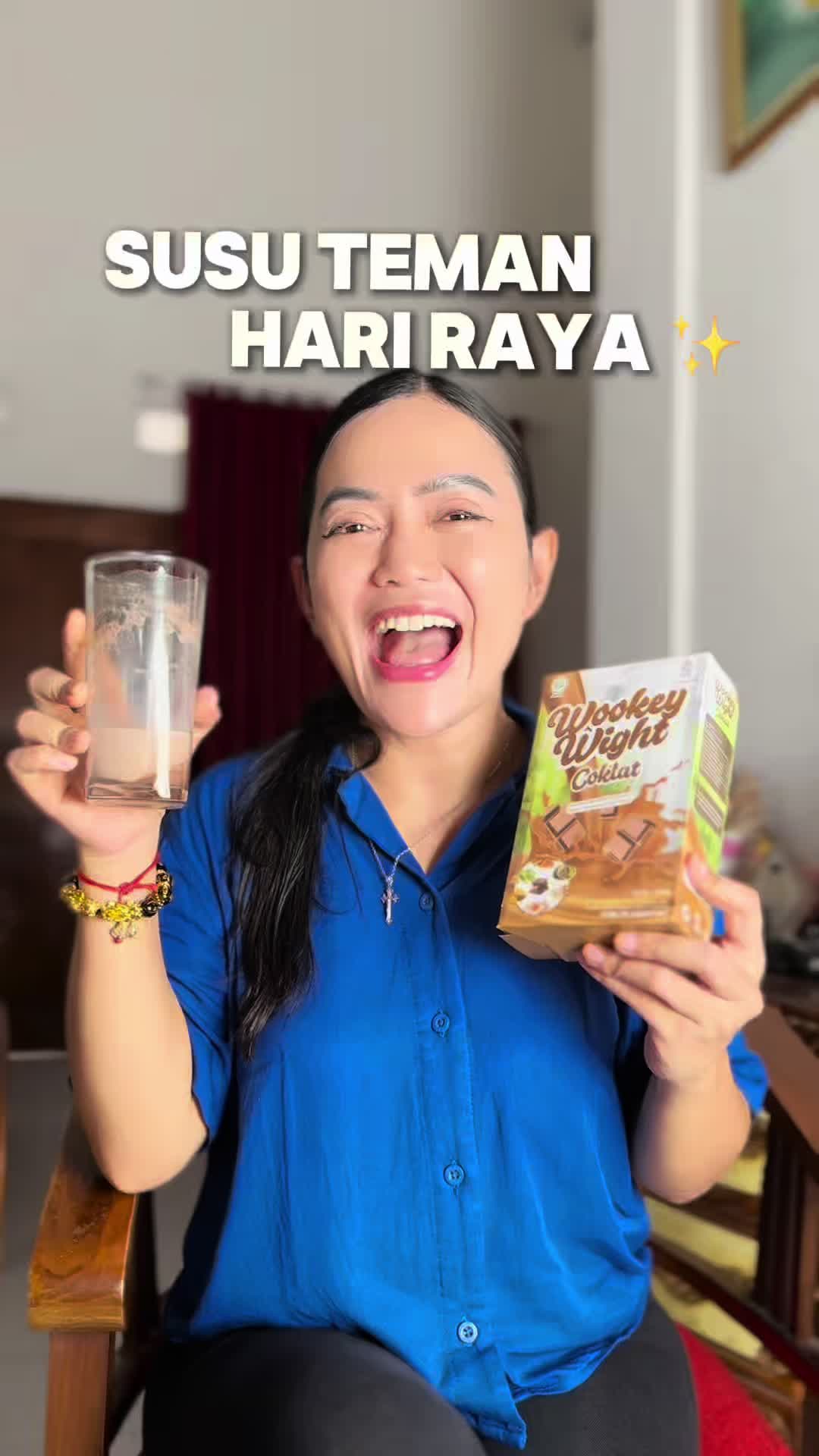 TikTok post by @lucathea for Wookey Weight. Caption reads: Hallo Kaum Geger susu santuy temen hari raya....