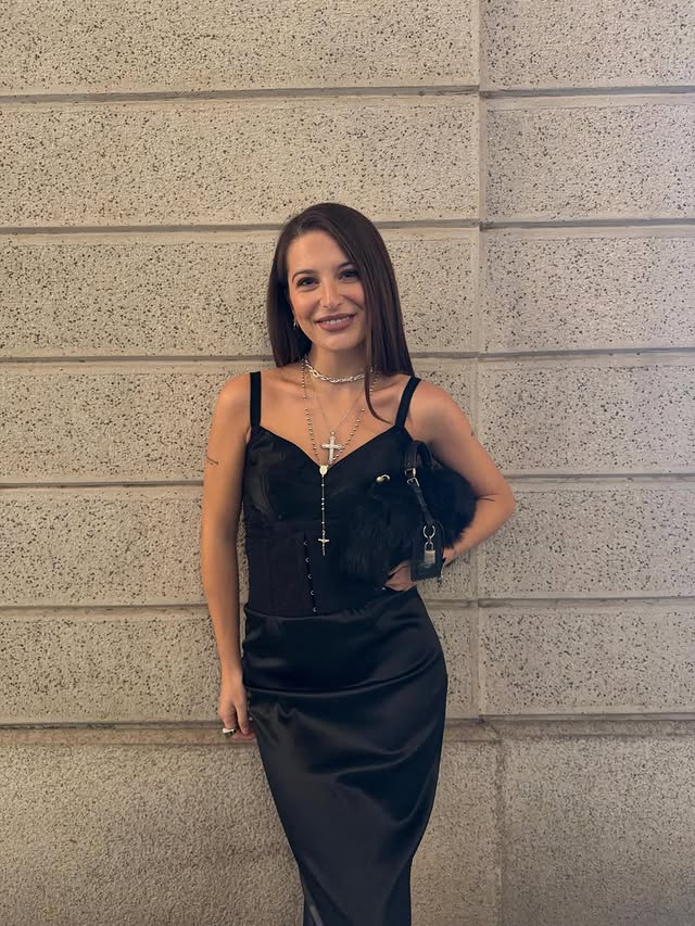 Instagram post by @marta.losito for Dolce&Gabbana. Caption reads: Notti italiane 🌙🖤.