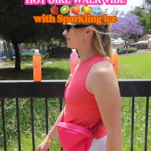Instagram post by @hotgirlwalk for Sparkling Ice. Caption reads: What is your Hot Girl Walk vibe? 🍓🥝🫧🍋🧊....