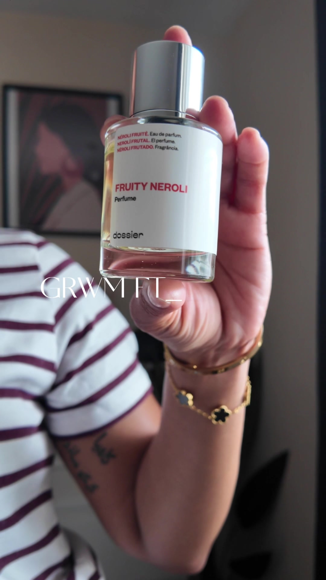 TikTok post by @stylishtravellifestyle for Dossier. Caption reads: ✨GRWM ft. Dossier✨ Today’s scent of the day is....
