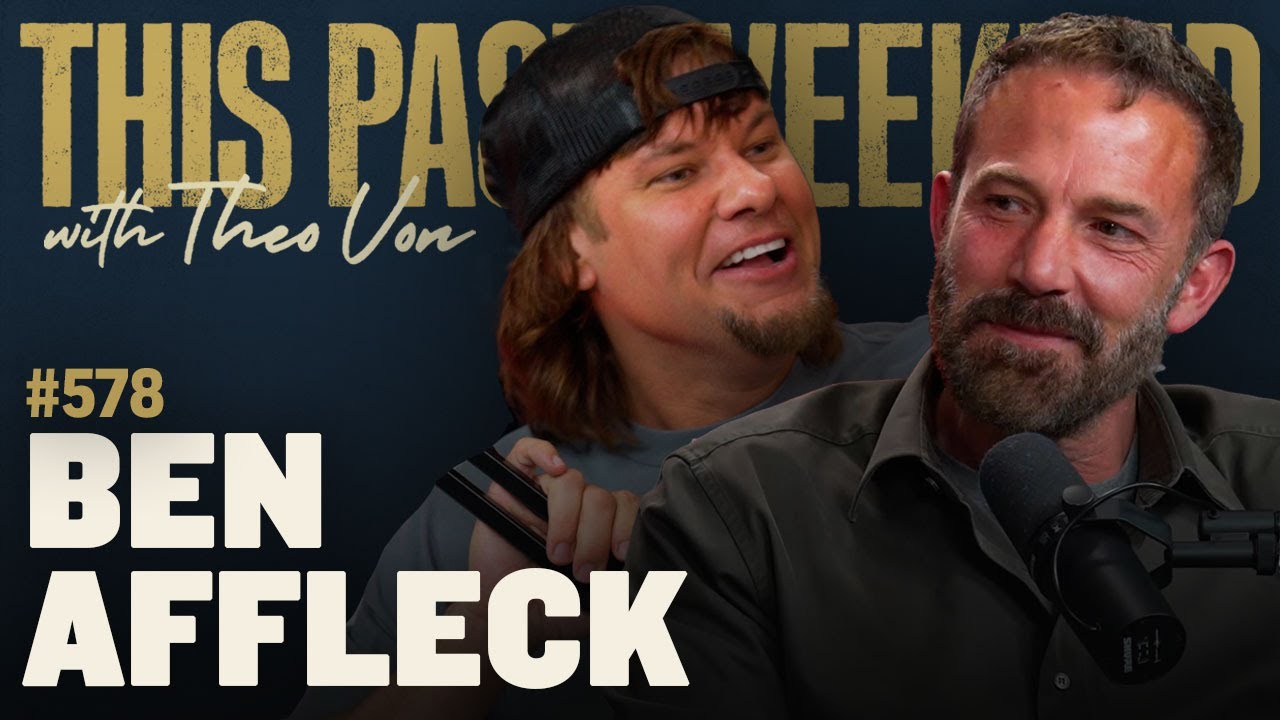 YouTube post by @TheoVon for Visible. Caption reads: Ben Affleck | This Past Weekend w/ Theo Von .