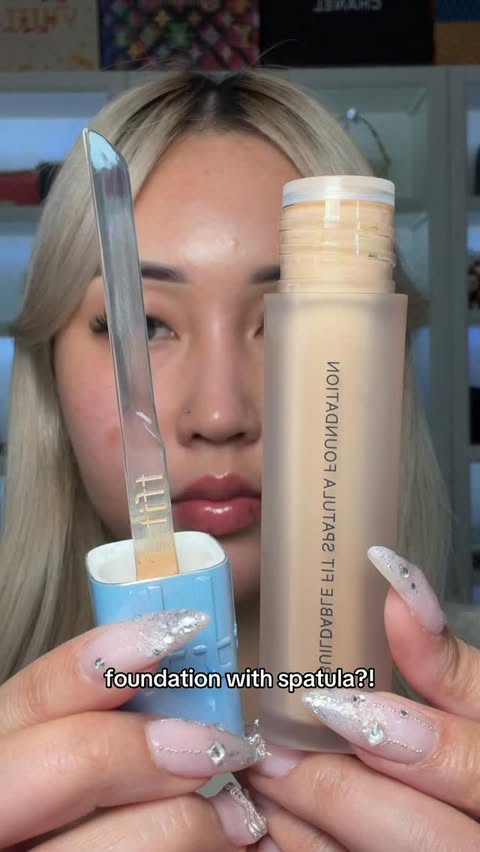 Instagram post by @laurabuix for YesStyle. Caption reads: Foundation from @yesstyle (code: LAURAZ) 🩵.