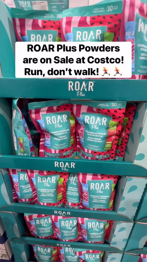 Instagram post by @costcofindsca for ROAR Organic. Caption reads: [...] and just 2g of sugar 🙌 @roarorganiccanada....