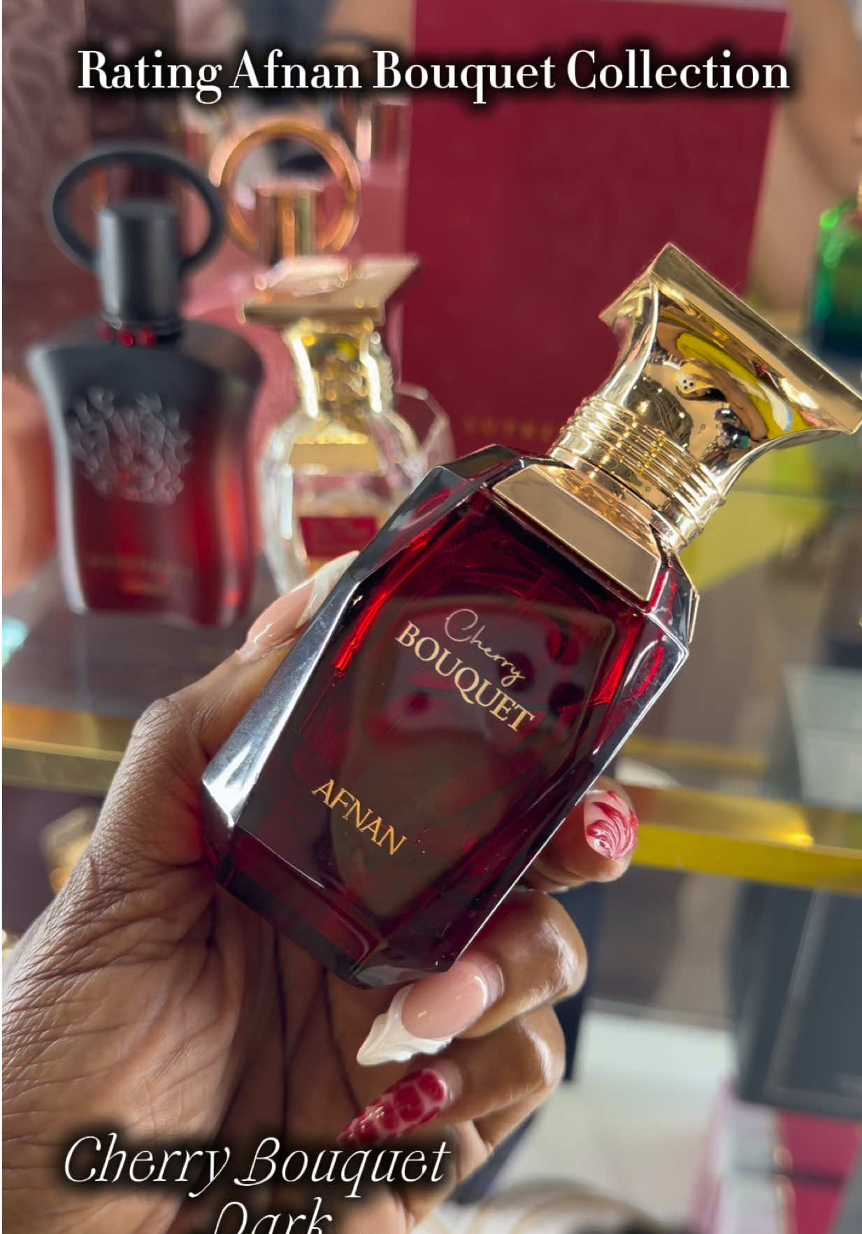 TikTok post by @clarislifestyle1 for Afnan Perfumes. Caption reads: [...] the Afnan Bouquet Collection . . @Afnan....