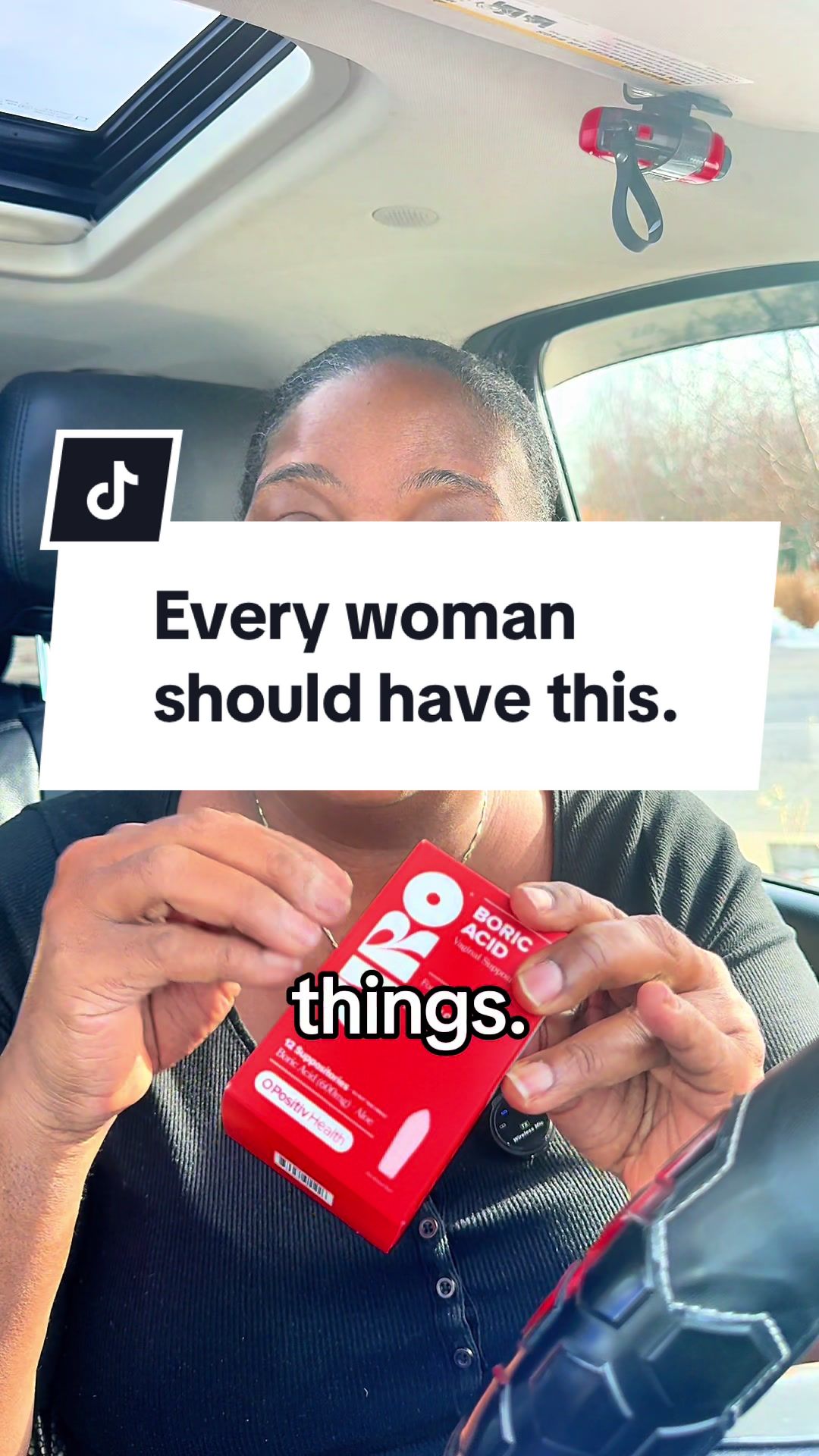 TikTok post by @tashawnadenise for O Positiv. Caption reads: [...] items. If you know, you know. 🛒 @O Positiv....